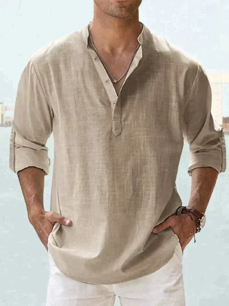 Josef - Herren Henley-Hemd - Image 4