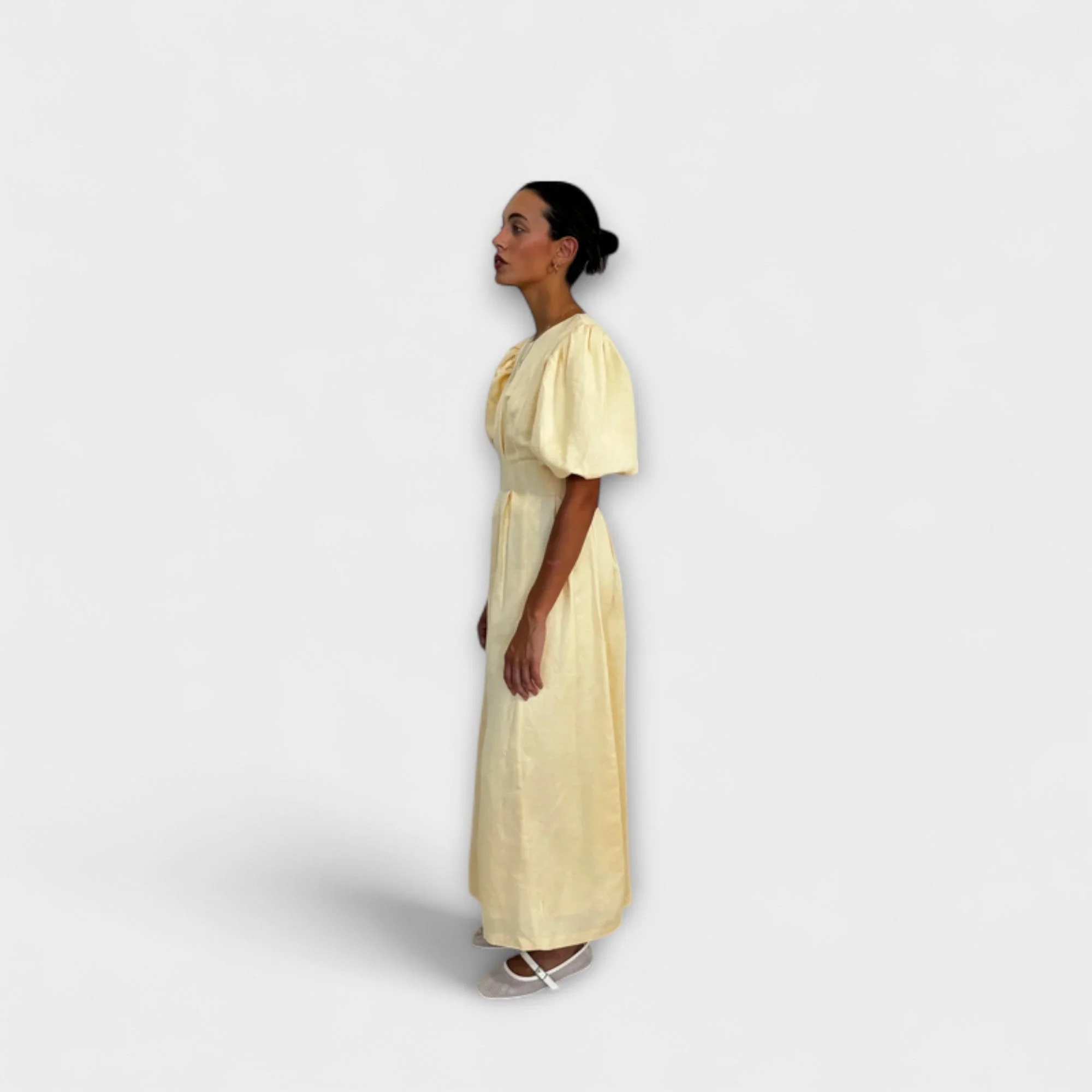 Josephine - Luftiges Maxikleid in strahlendem Hellgelb - Image 3