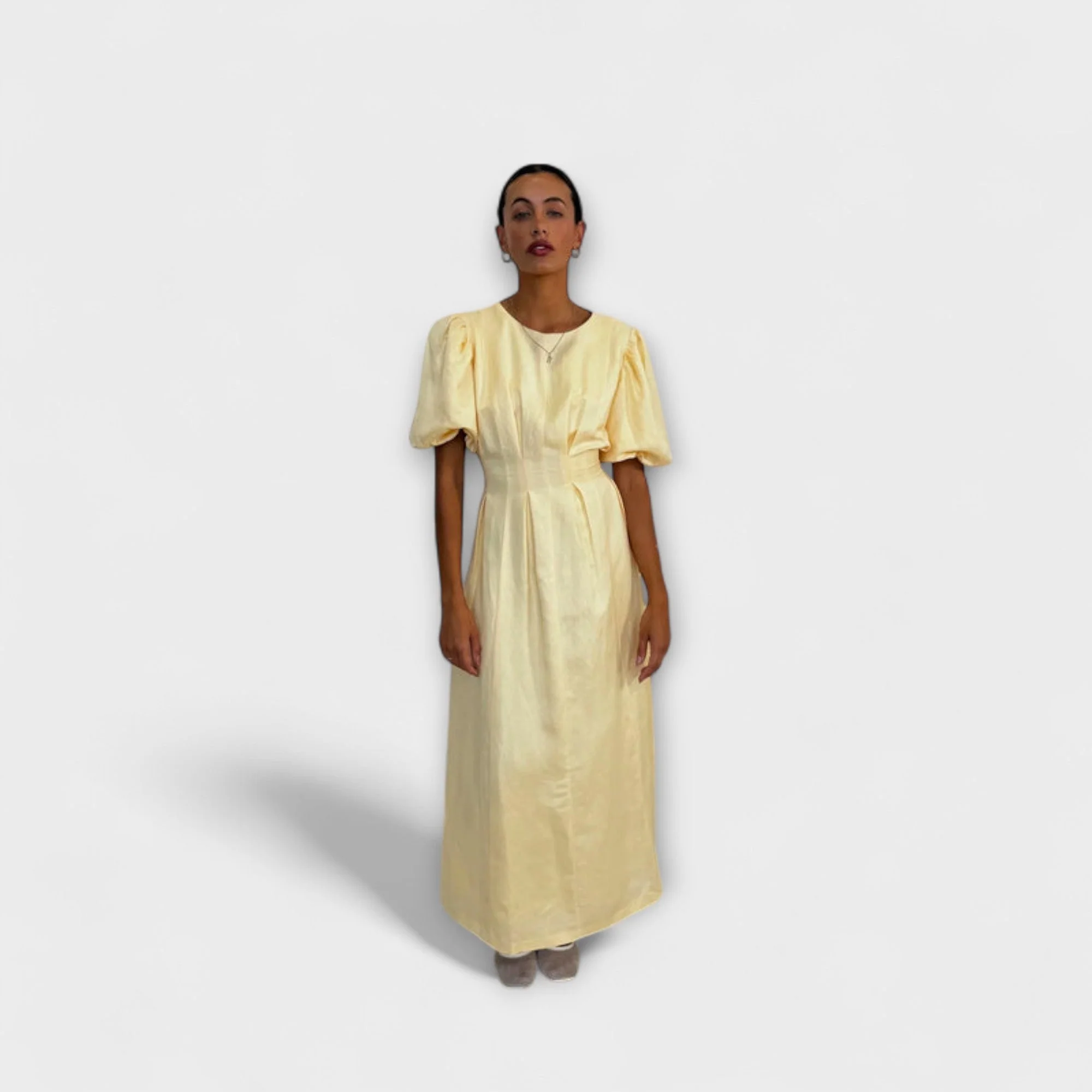Josephine - Luftiges Maxikleid in strahlendem Hellgelb - Image 4