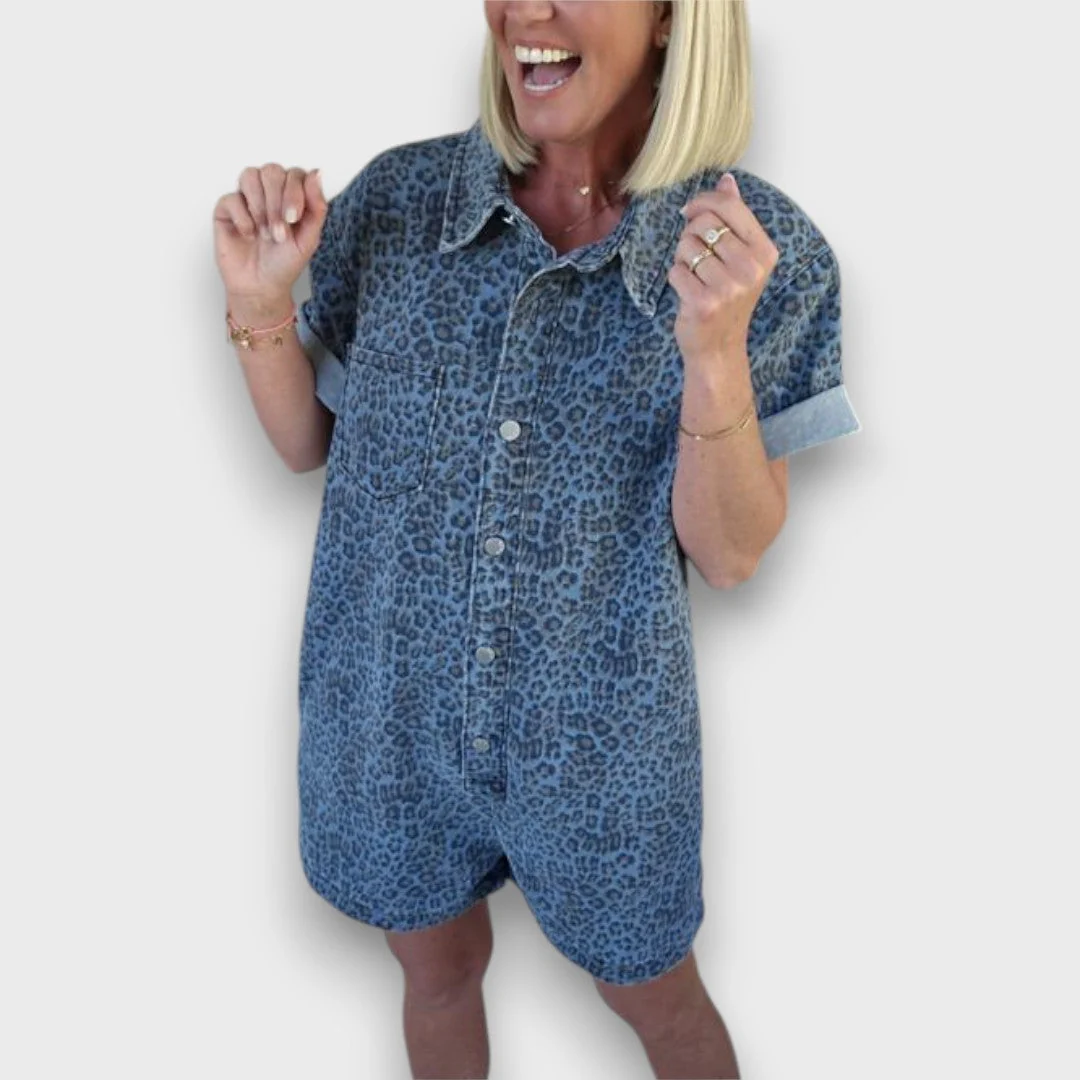 Jovina – Jeans-Overall im Leo-Stil - Image 3