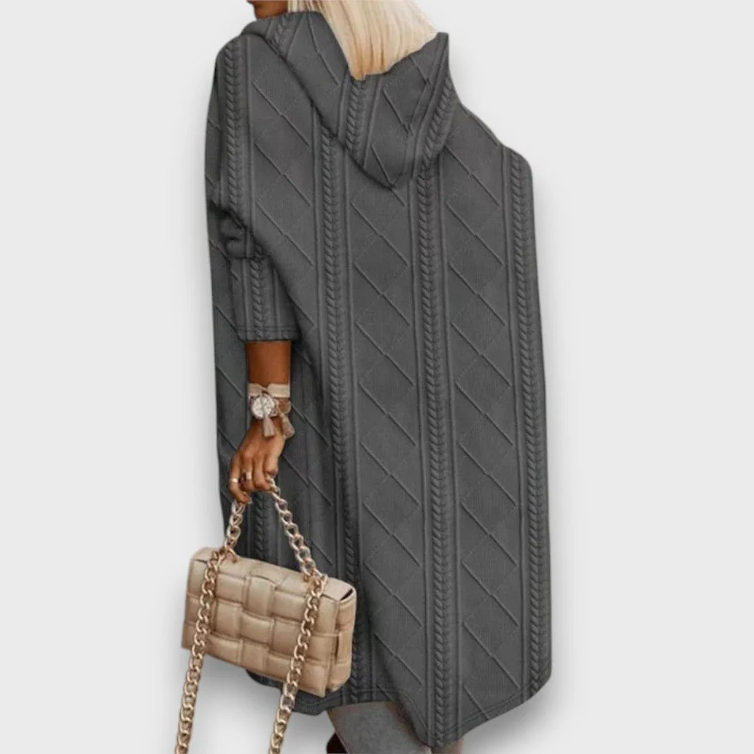 Jovina – Langer Cardigan mit Kapuze - Image 2