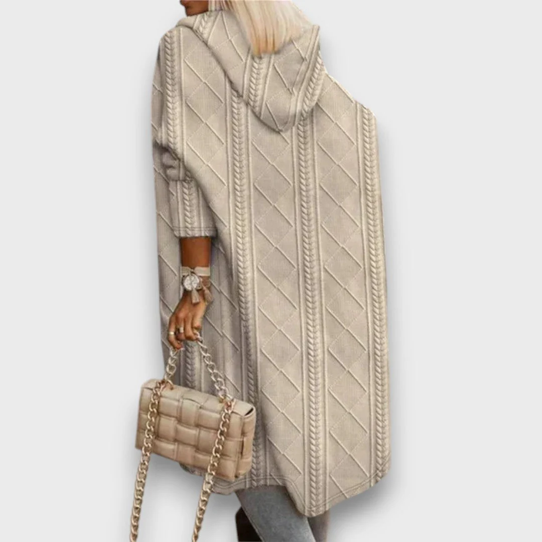 Jovina – Langer Cardigan mit Kapuze - Image 3