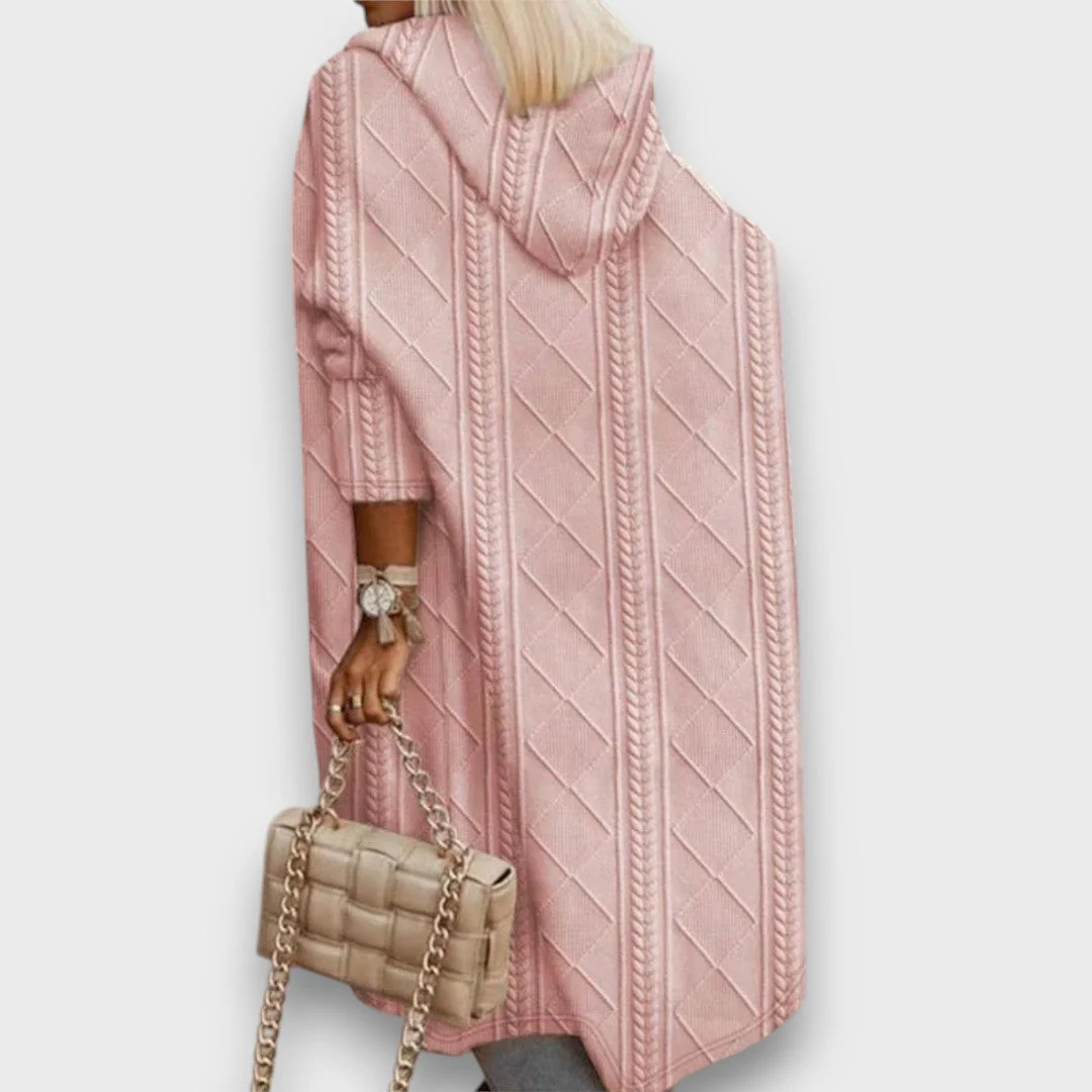 Jovina – Langer Cardigan mit Kapuze - Image 5