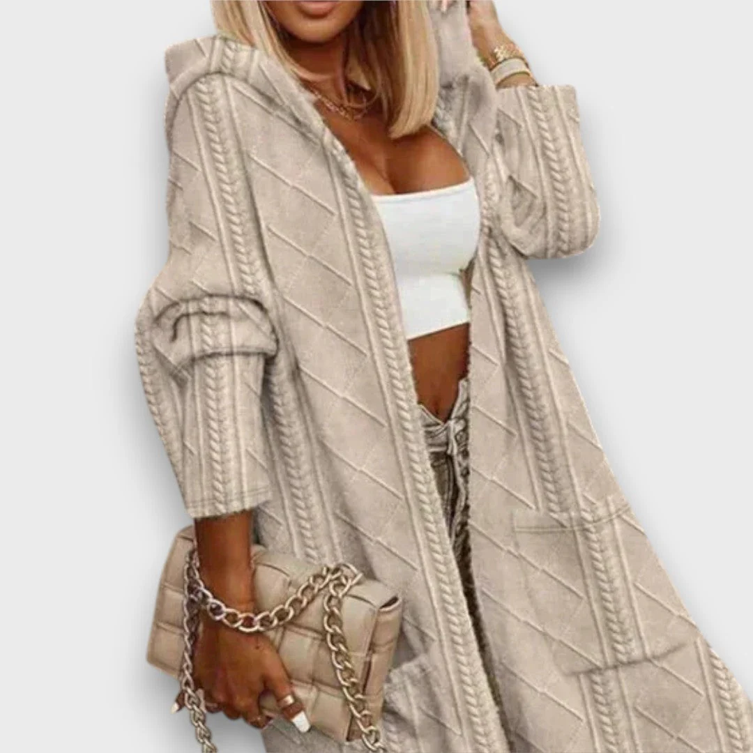 Jovina – Langer Cardigan mit Kapuze - Image 6