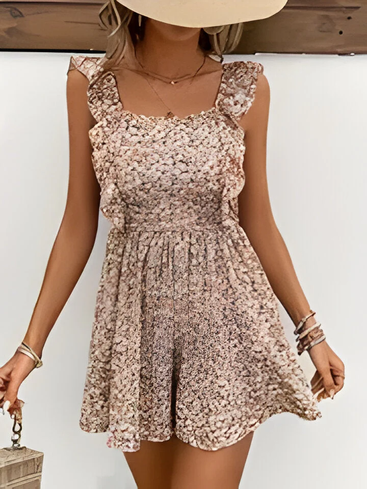 Judith | Floral bedruckter Damen-Romper mit Schleifendetail - Image 3