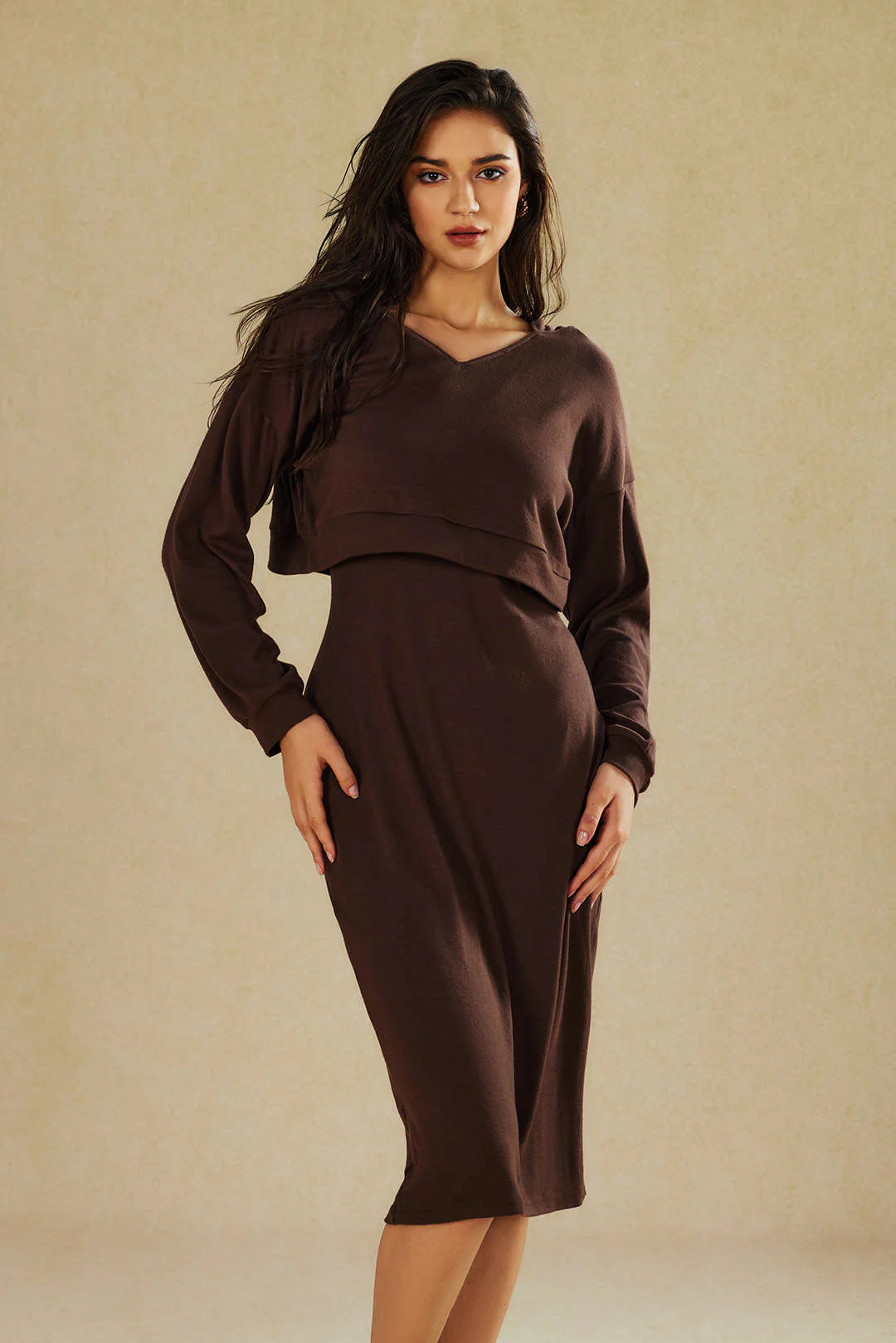 Julia | Lässiges Zweiteiler-Set mit Hoodie & Midi-Kleid - Image 18