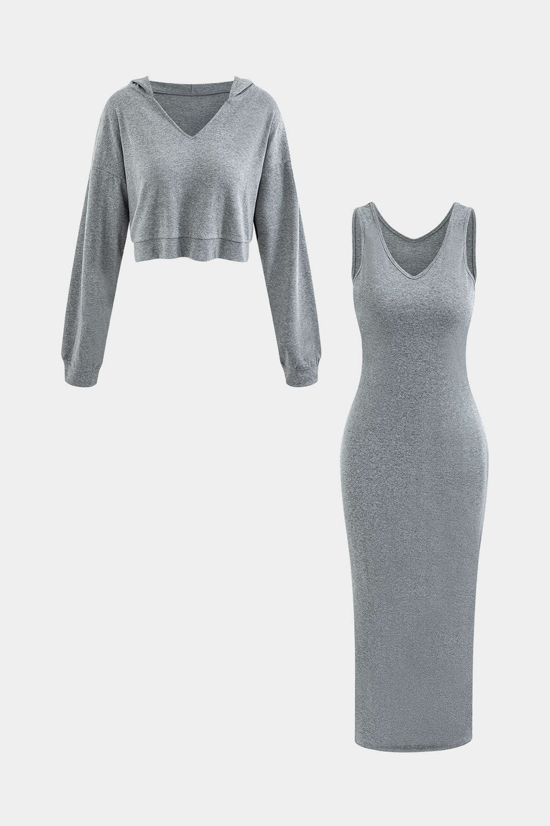Julia | Lässiges Zweiteiler-Set mit Hoodie & Midi-Kleid - Image 24