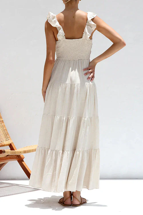 Juliet™ | V-Ausschnitt Rüschen Maxikleid - Image 2
