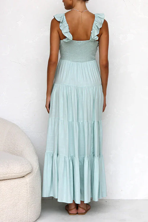 Juliet™ | V-Ausschnitt Rüschen Maxikleid - Image 5