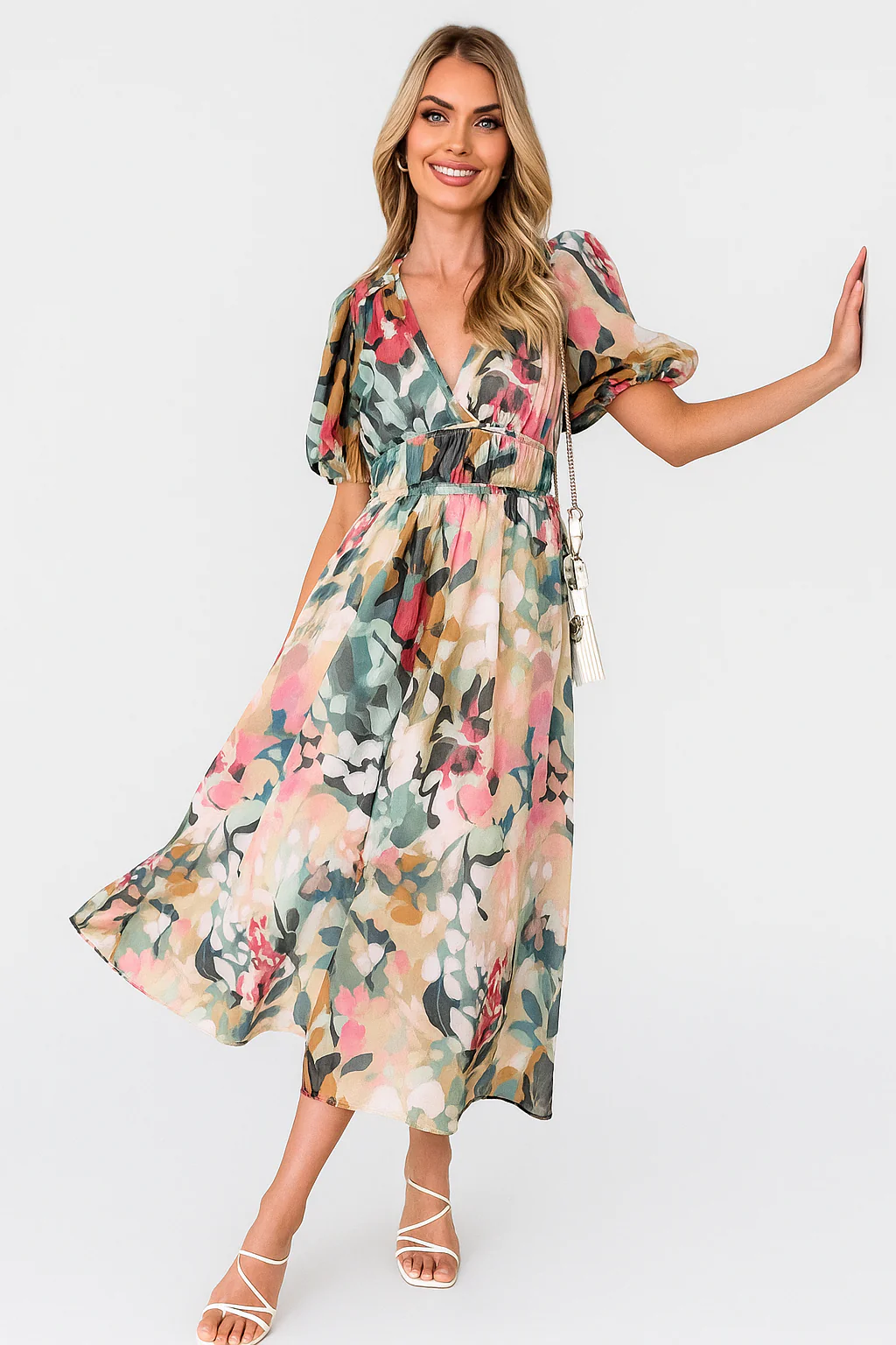 Juliette – Blumenmuster Midikleid für zeitlosen Alltagsstil - Image 2