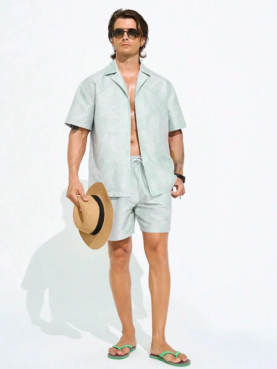 Julius – Strand Outfit Herren Kurzarmshirt Und Shorts Set - Image 2