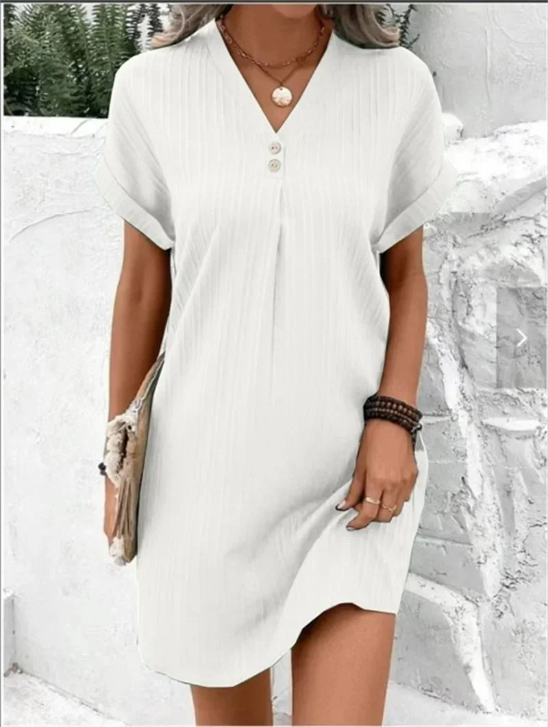 June™ – Damen Kleid mit V-Ausschnitt Elegantes Design & Bequemer Stoff - Image 5