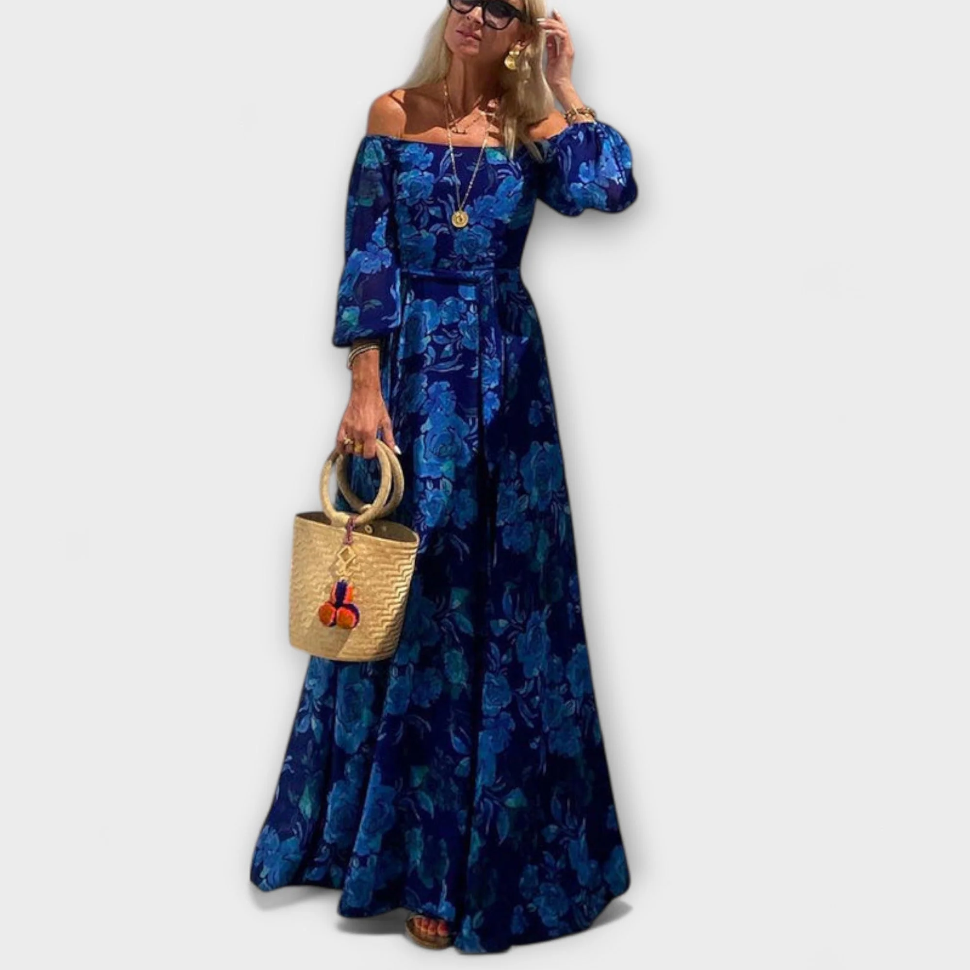Juniper - Floral Off-Shoulder Smocked Maxi Dress - Image 2