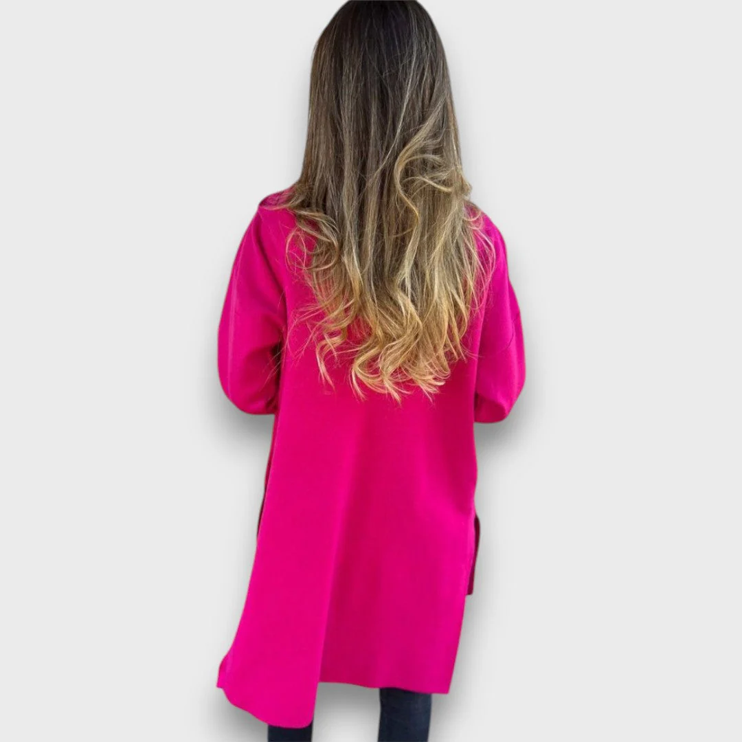 Junira – Langer Cardigan mit Reißverschluss - Image 2