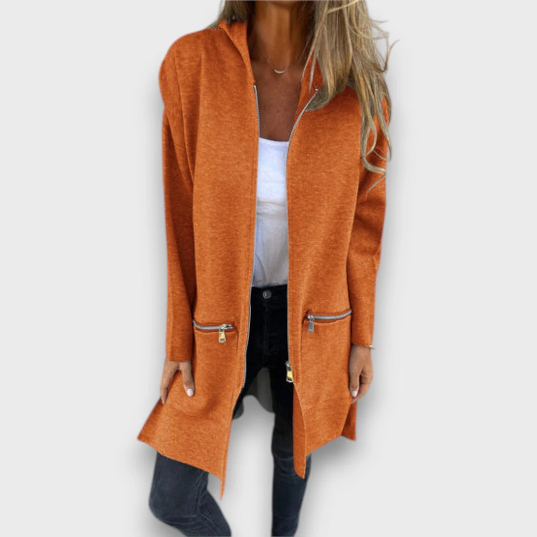 Junira – Langer Cardigan mit Reißverschluss - Image 6