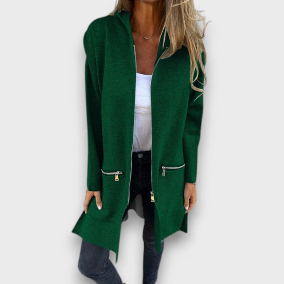 Junira – Langer Cardigan mit Reißverschluss - Image 7