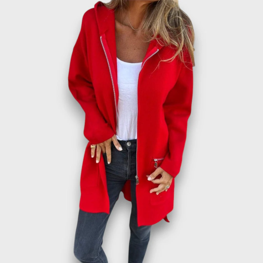 Junira – Langer Cardigan mit Reißverschluss - Image 9