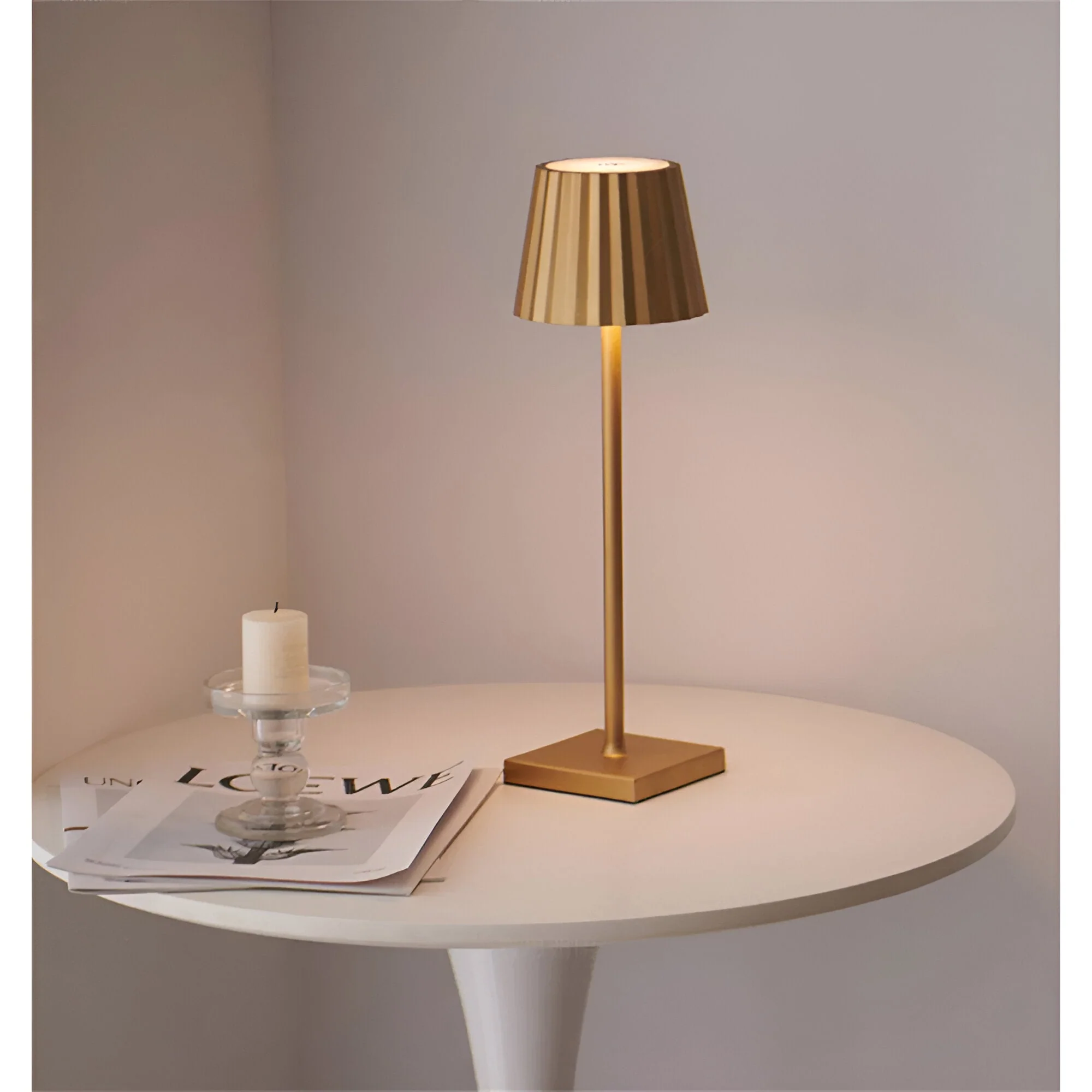 Kabellose LED-Tischlampe mit Touch-Dimmer – Aluminium, 3 Helligkeitsstufen, 24h Akku - Image 11