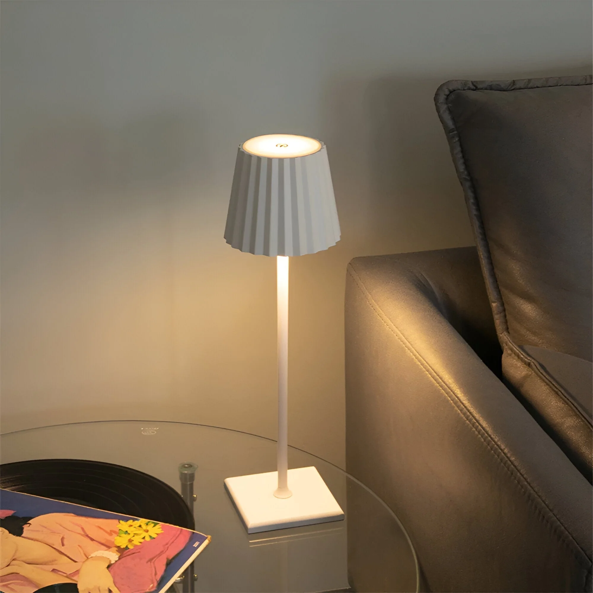 Kabellose LED-Tischlampe mit Touch-Dimmer – Aluminium, 3 Helligkeitsstufen, 24h Akku - Image 12