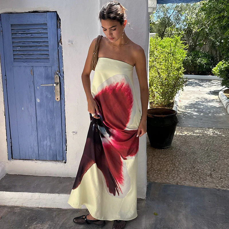 Kaeli | Bandeau-Maxikleid Mit Wasserfallrücken - Image 2