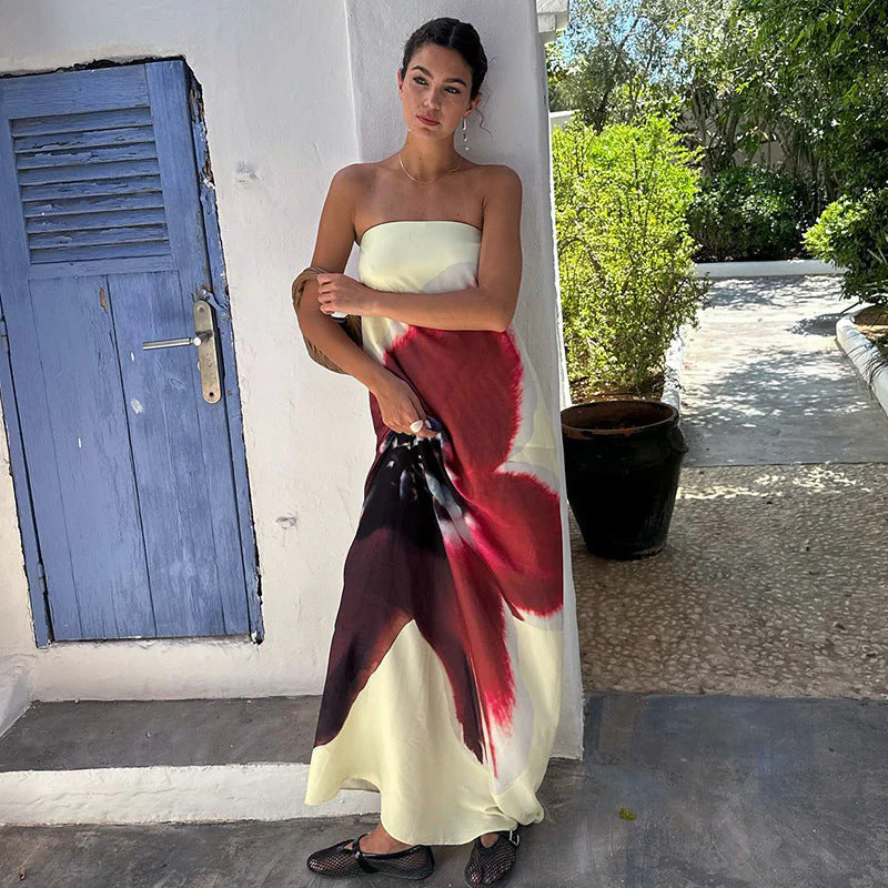 Kaeli | Bandeau-Maxikleid Mit Wasserfallrücken - Image 7