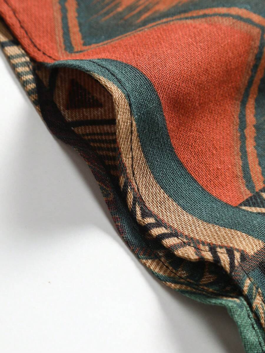 Kai – Herren Boho Hemd Geometrisch Bunt Kurzarm Modern - Image 3
