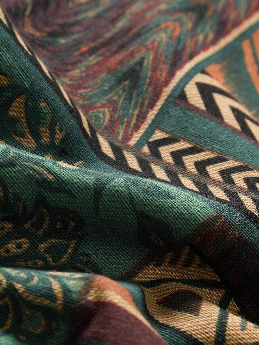 Kai – Herren Boho Hemd Geometrisch Bunt Kurzarm Modern - Image 5