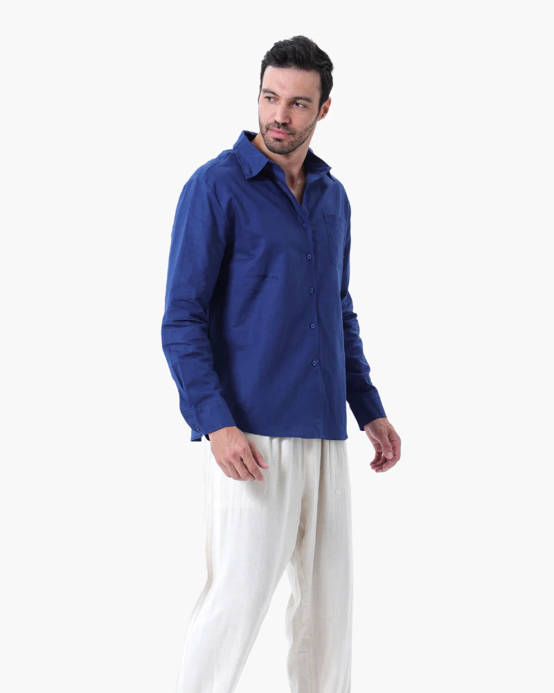 Kai | Lightweight Langarm Herren Sommer Leinenhemd - Image 10