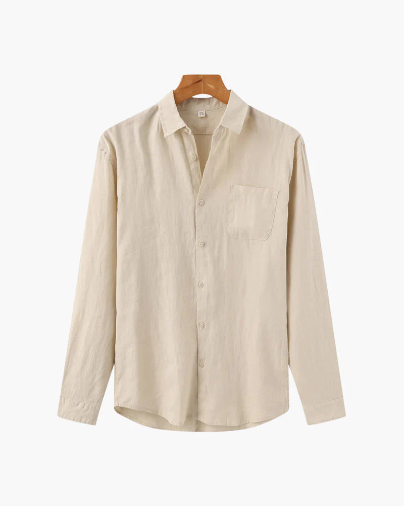 Kai | Lightweight Langarm Herren Sommer Leinenhemd - Image 14
