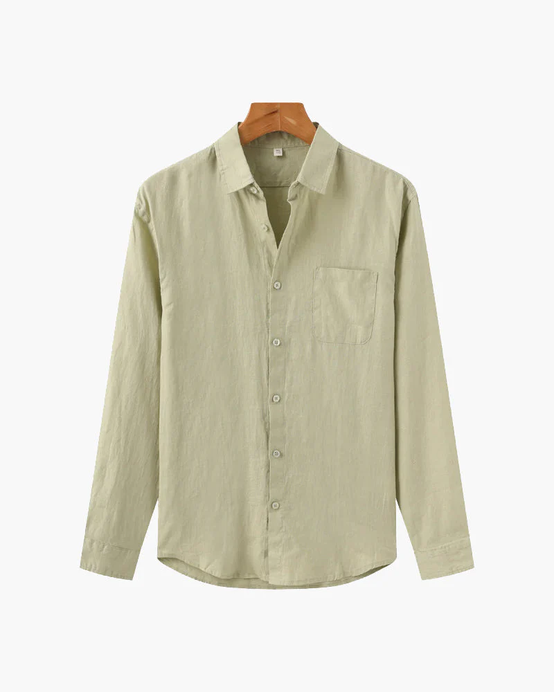 Kai | Lightweight Langarm Herren Sommer Leinenhemd - Image 18
