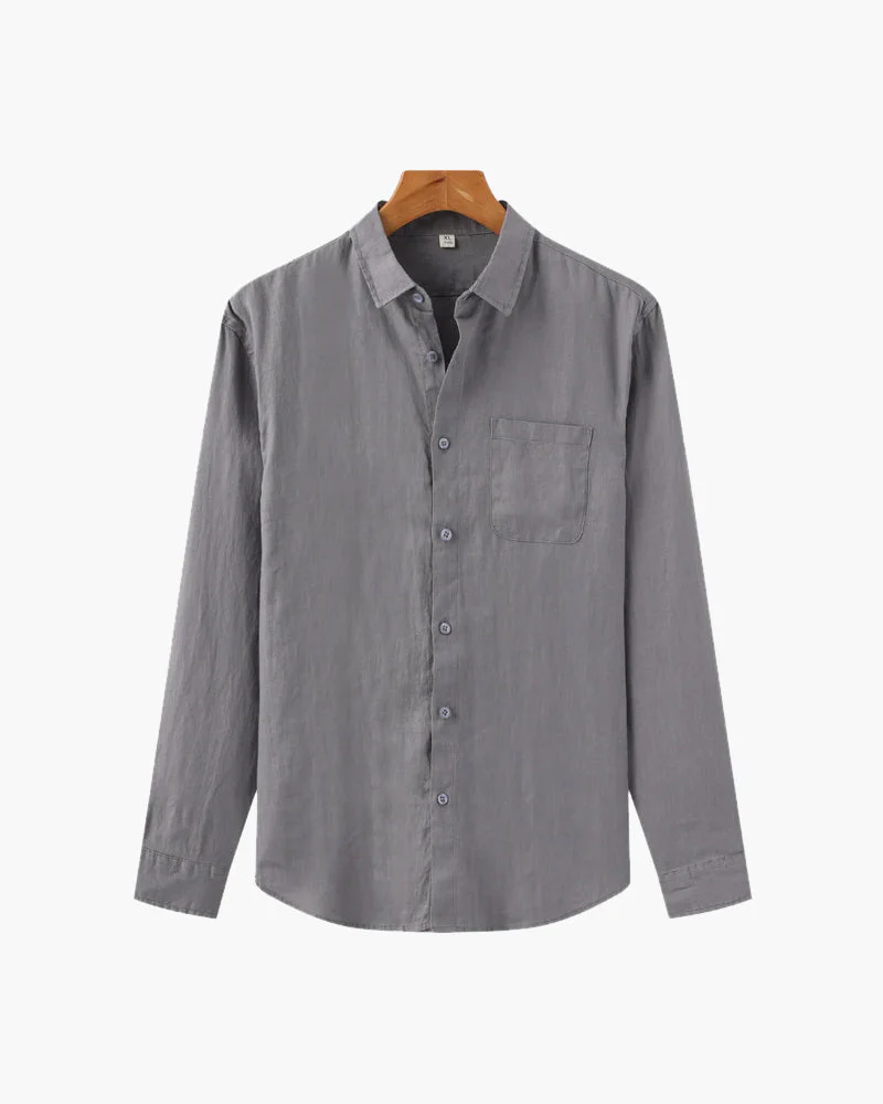 Kai | Lightweight Langarm Herren Sommer Leinenhemd - Image 19
