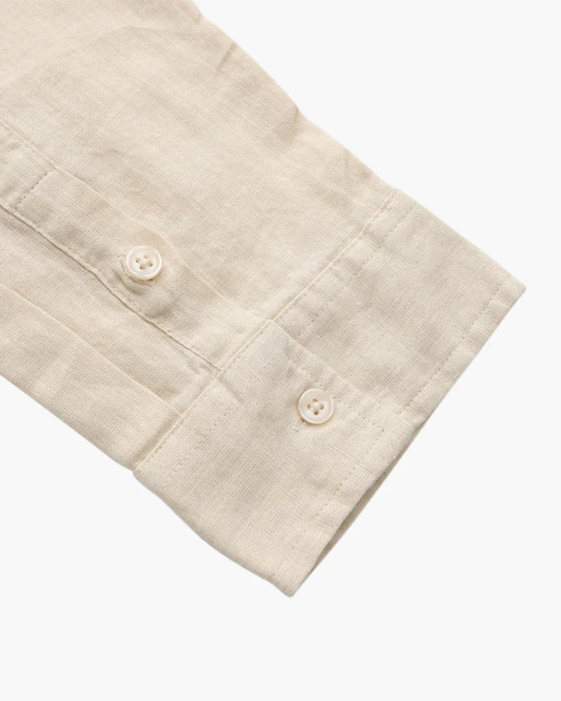 Kai | Lightweight Langarm Herren Sommer Leinenhemd - Image 5