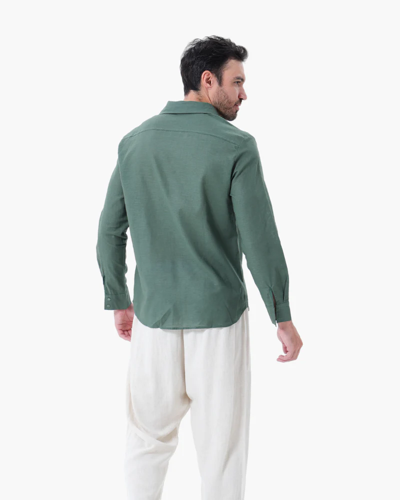 Kai | Lightweight Langarm Herren Sommer Leinenhemd - Image 9