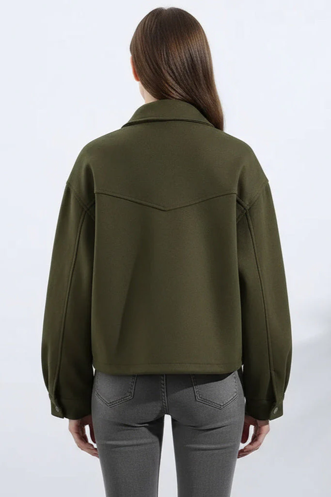 Kaira | Kunstwildleder Kurzjacke Mit Umlegekragen - Image 2