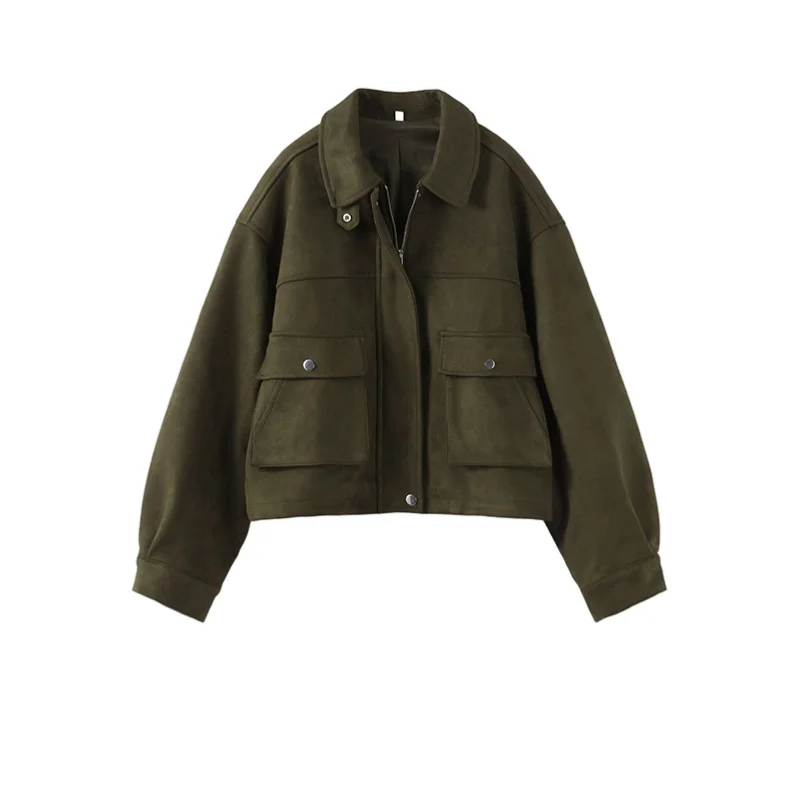 Kaira | Kunstwildleder Kurzjacke Mit Umlegekragen - Image 7
