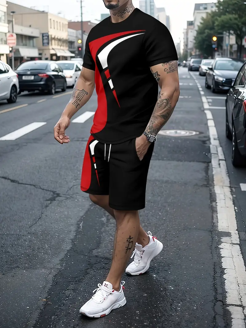 Kajetan - Kurzarmhemd und Shorts mit Kordelzug für Herren - Image 2