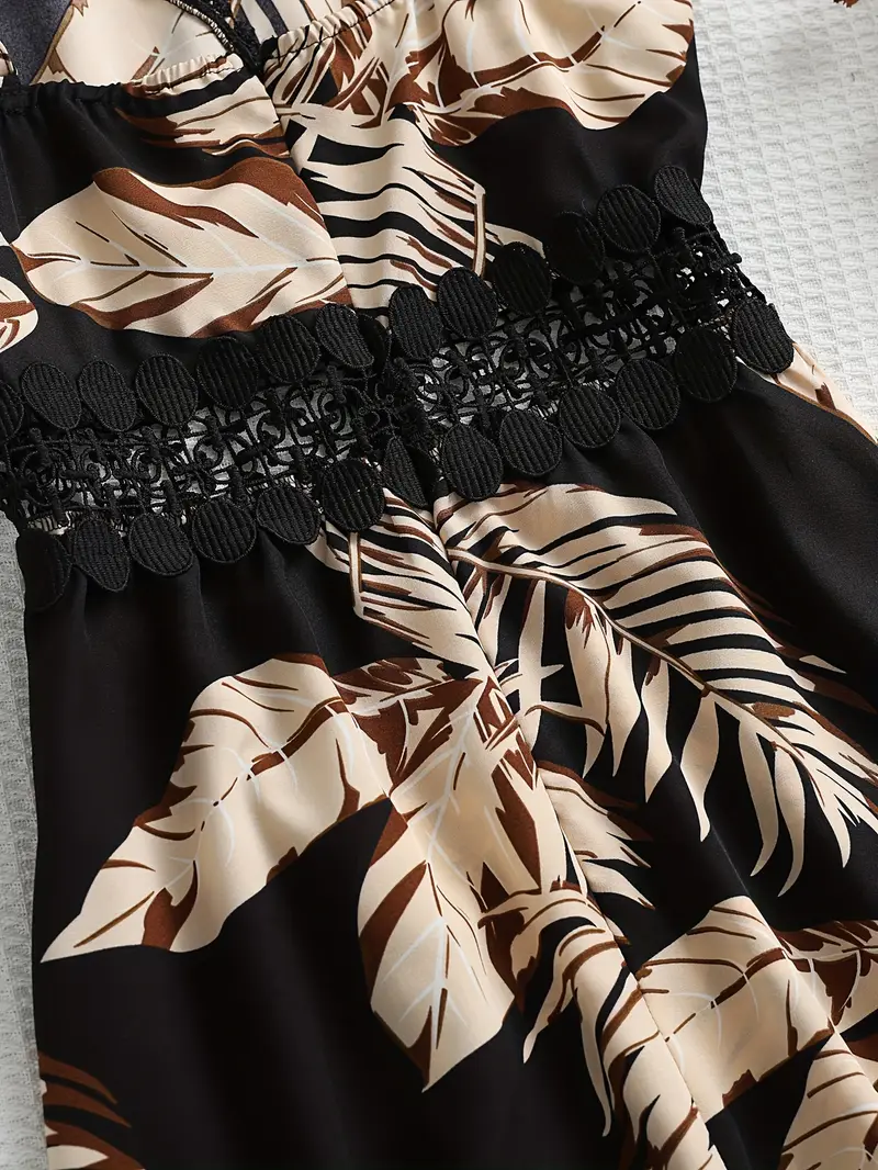 Kamala – A-Linien-Kleid mit Spaghettiträgern und tropischem Print - Image 4