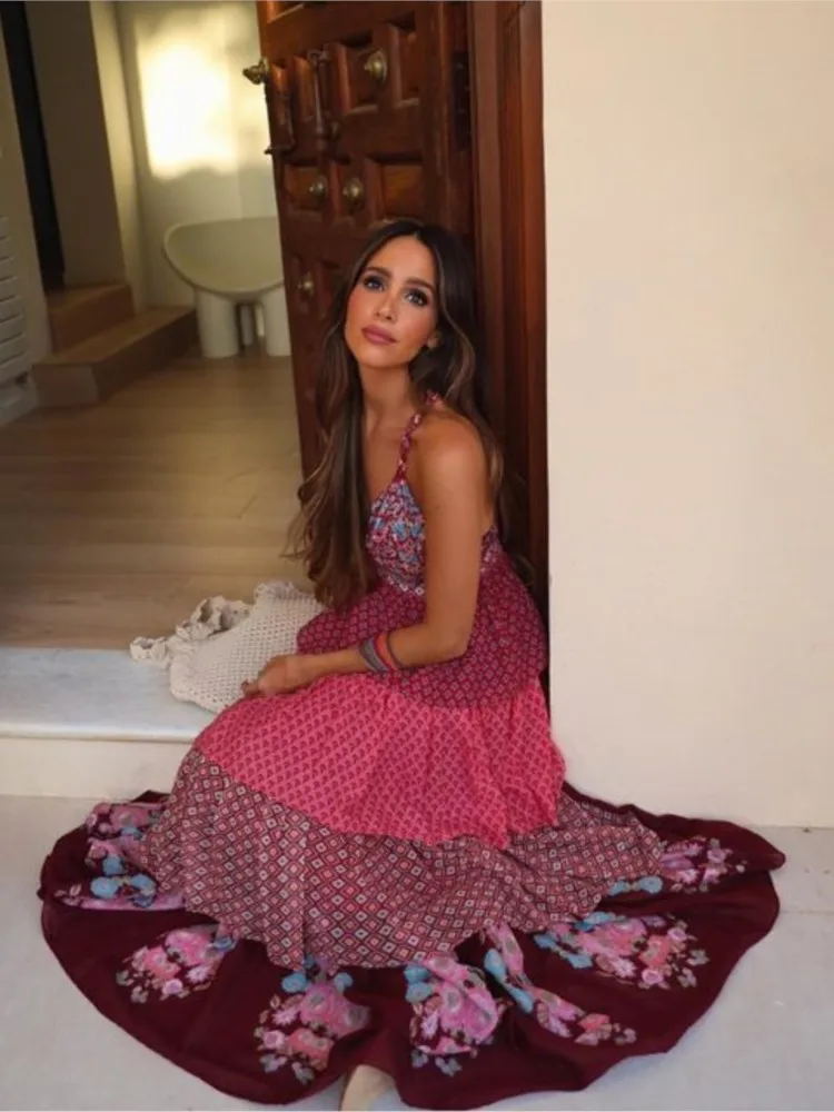 Kamari – Bohemian Patchwork Maxikleid - Image 3