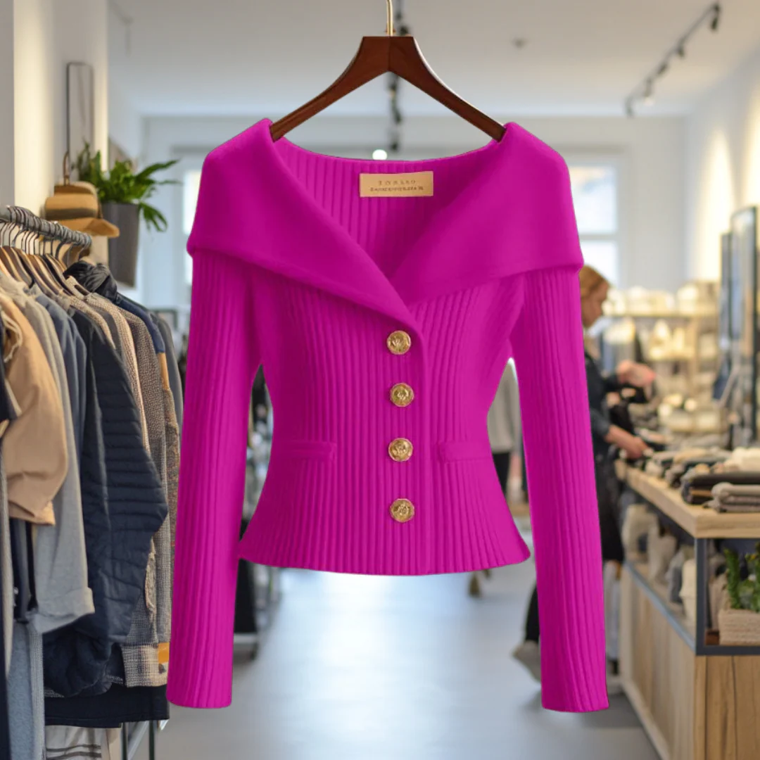 Kamilla - Schick Schließen Sie Strickjacke - Image 10