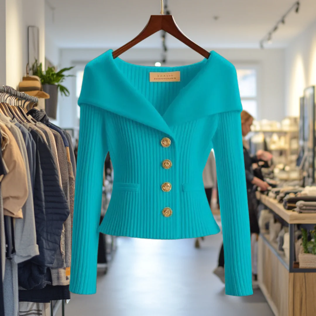 Kamilla - Schick Schließen Sie Strickjacke - Image 6