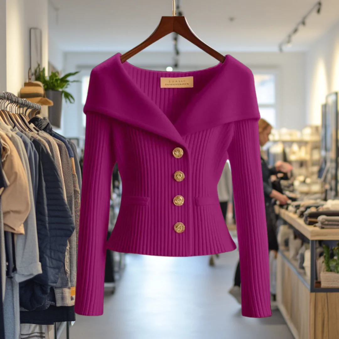 Kamilla - Schick Schließen Sie Strickjacke - Image 9