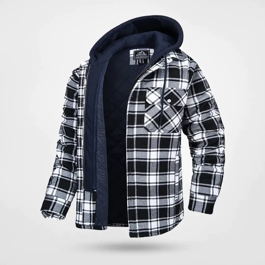 Kapuzen-Button-Down-Jacke für Herren - Image 3