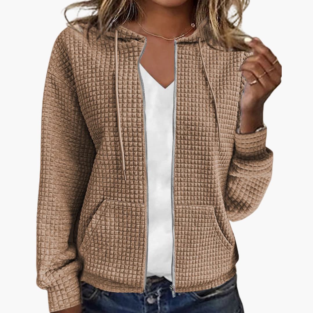 Kapuzen Sweatshirt mit Reißverschluss für Damen - Image 4
