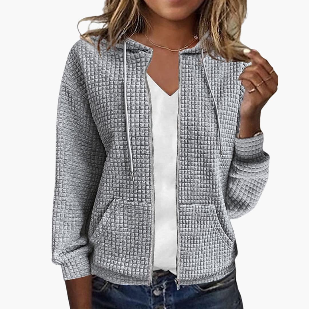 Kapuzen Sweatshirt mit Reißverschluss für Damen - Image 5