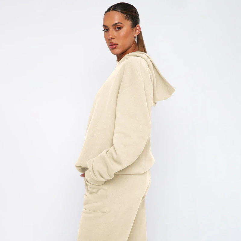 Kapuzenpulli- und Jogger-Set in Übergröße für Damen - Image 2