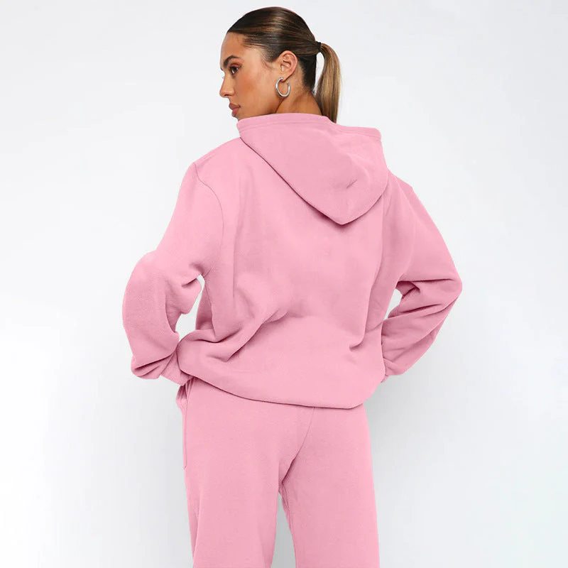 Kapuzenpulli- und Jogger-Set in Übergröße für Damen - Image 3