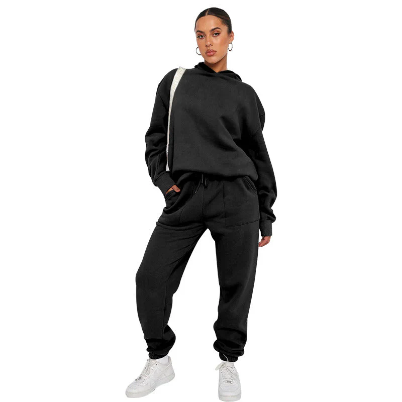 Kapuzenpulli- und Jogger-Set in Übergröße für Damen - Image 7