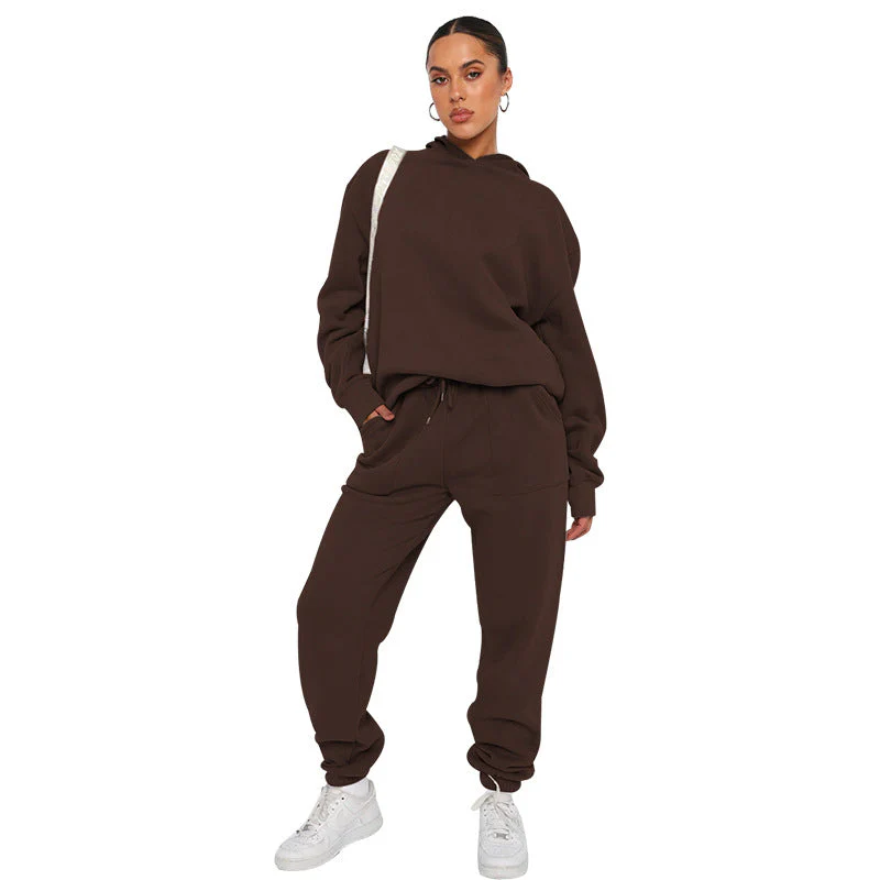 Kapuzenpulli- und Jogger-Set in Übergröße für Damen - Image 8