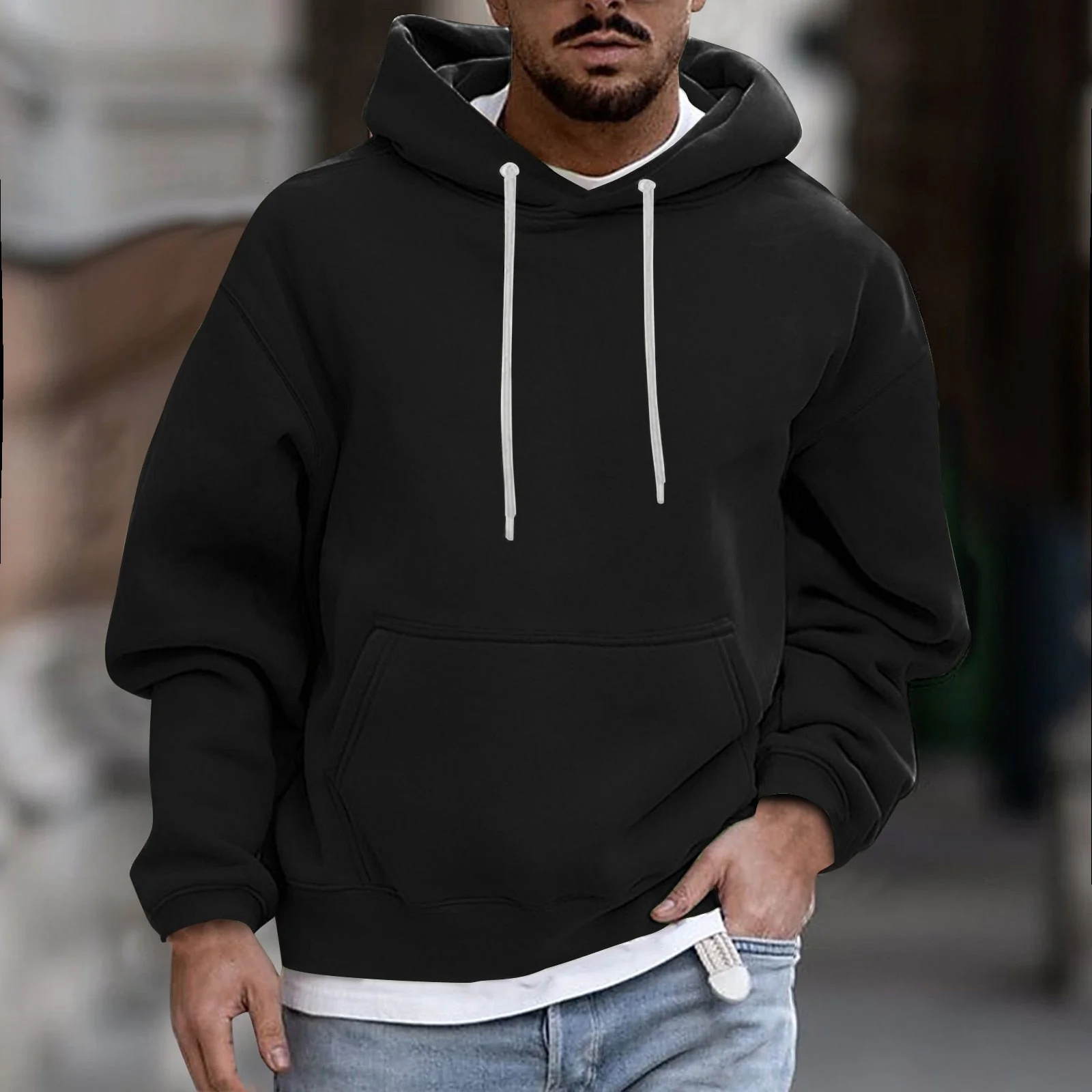 Kapuzenpullover mit Kordelzug für Herren - Image 3