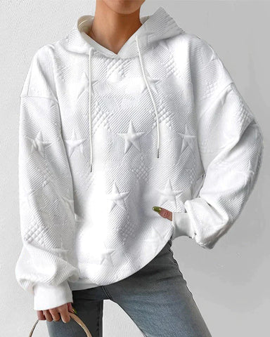Kapuzenpullover mit Sternenmuster für Damen - Image 3